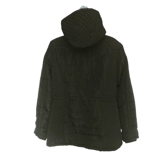 Le  Grenier Quilted Hooded Wind/Water Resistant Coat with Gold Metal Accents M - Picture 8 of 10